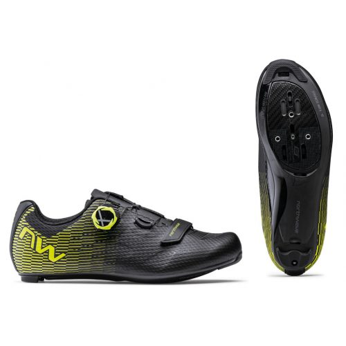 CIPŐ NORTHWAVE ROAD STORM CARBON 2 41,5 FEKETE/FLUO SÁRGA