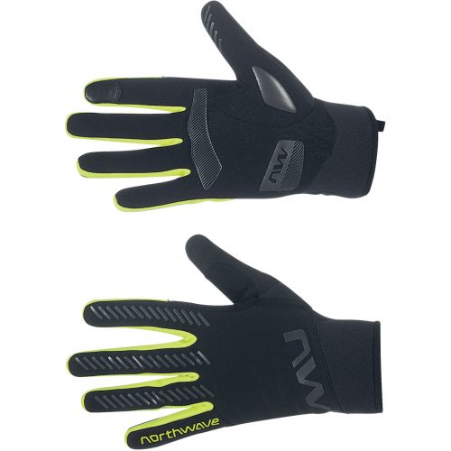 Kesztyű NORTHWAVE ACTIVE GEL téli hosszú, fekete/fluo sárga