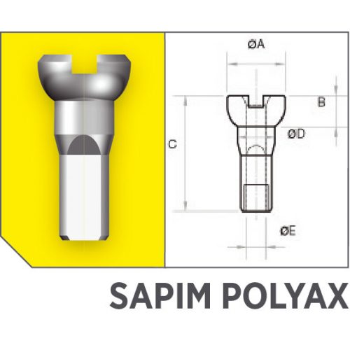 Küllőanya SAPIM POLYAX Alu 14G 12 mm fekete